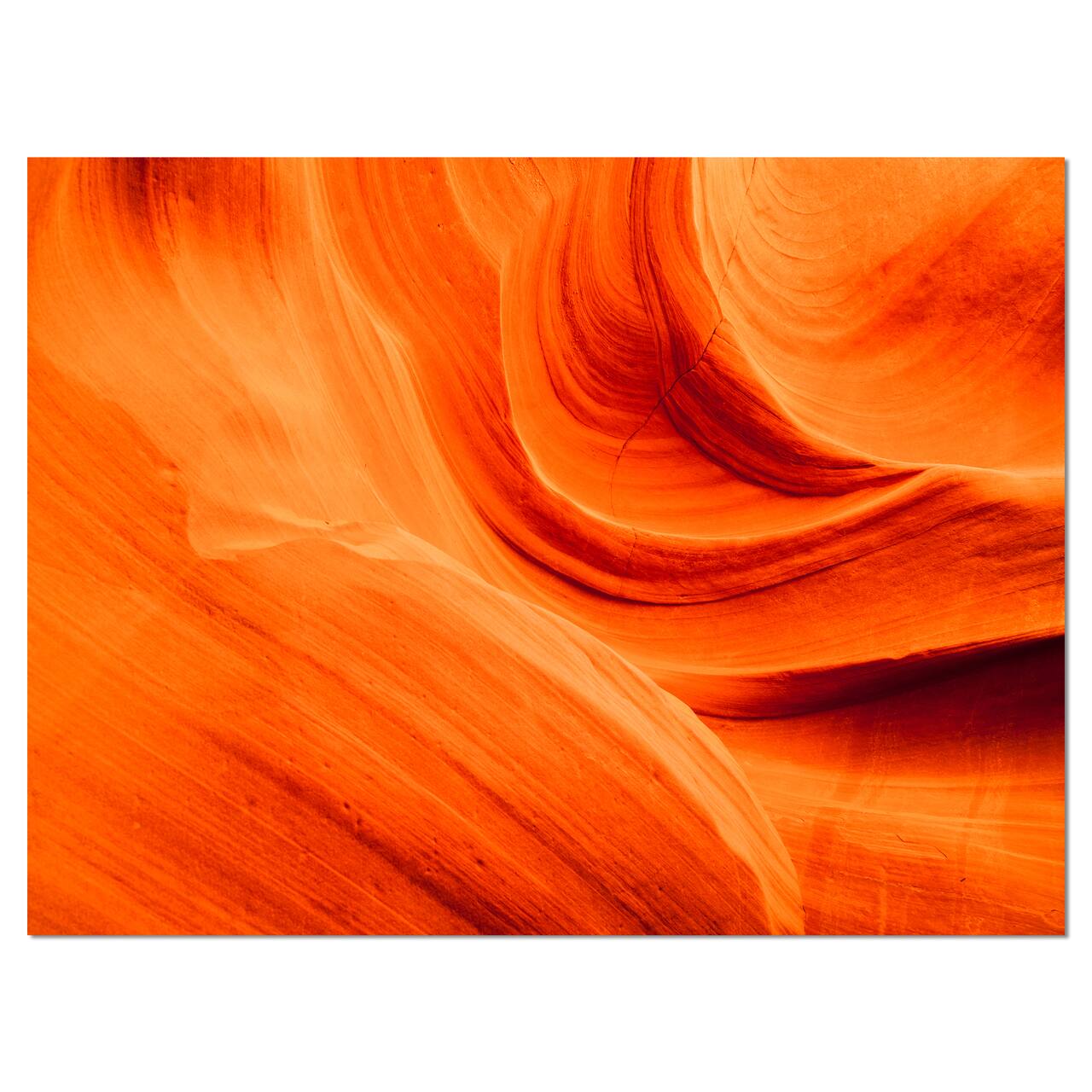 Designart - Orange Upper Antelope Canyon - Landscape Photography Canvas Print